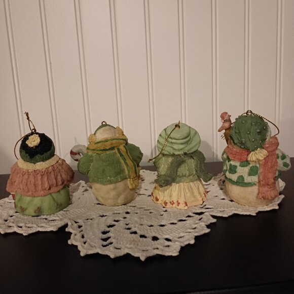 Snowman Ornaments Set of 4 EUC - Picture 2 of 14